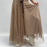 Gonna lunga in tulle MK04.015 CARAMELLO OFELIA 