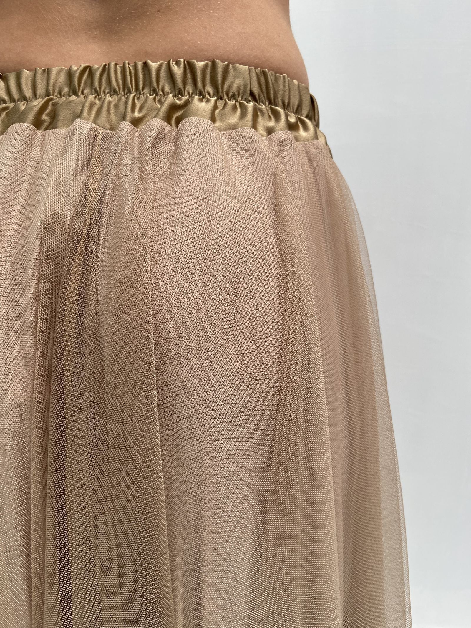 Gonna lunga in tulle MK04.015 CARAMELLO OFELIA 