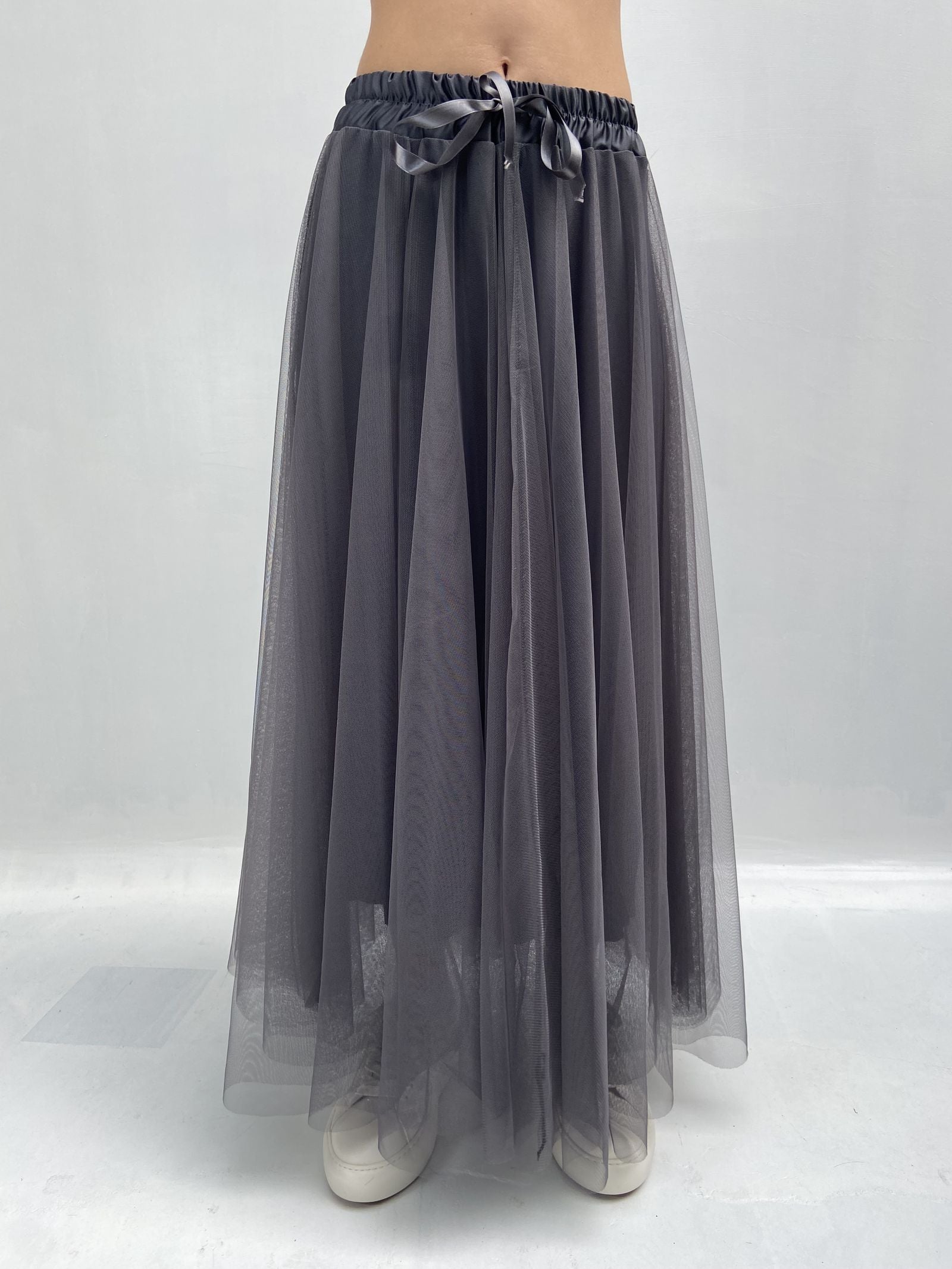Gonna lunga in tulle MK04.015 GRIGIO OFELIA 