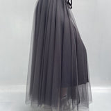 Gonna lunga in tulle MK04.015 GRIGIO OFELIA 