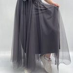 Gonna lunga in tulle MK04.015 GRIGIO OFELIA 
