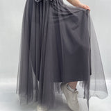 Gonna lunga in tulle MK04.015 GRIGIO OFELIA 