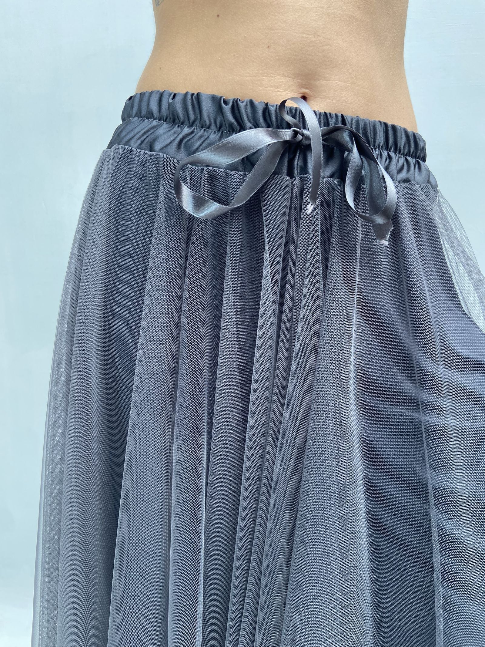 Gonna lunga in tulle MK04.015 GRIGIO OFELIA 