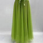Gonna lunga in tulle MK04.015 LIME OFELIA 