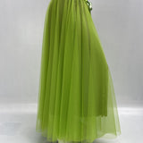 Gonna lunga in tulle MK04.015 LIME OFELIA 