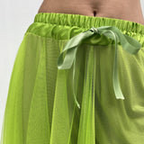 Gonna lunga in tulle MK04.015 LIME OFELIA 