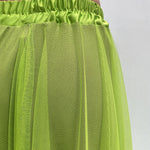 Gonna lunga in tulle MK04.015 LIME OFELIA 