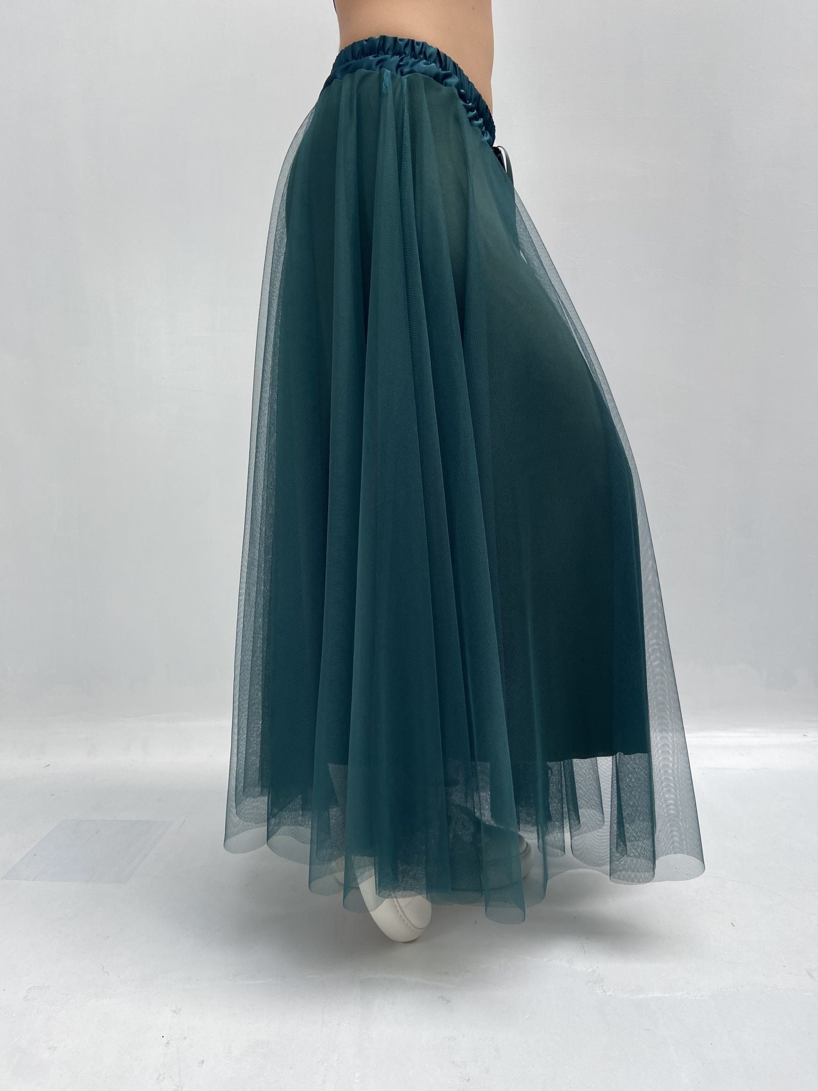Gonna lunga in tulle MK04.015 MILITARE OFELIA 