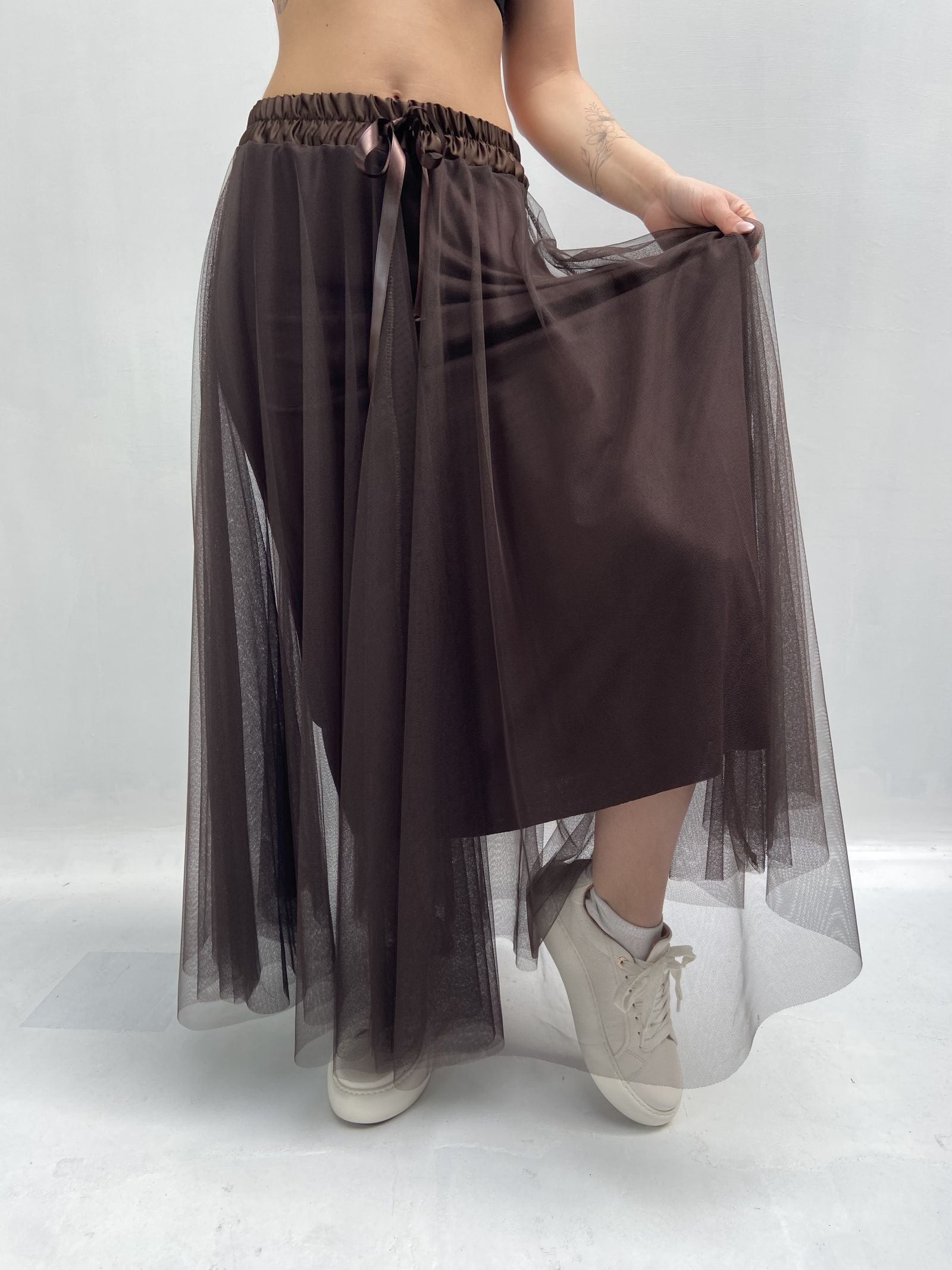 Gonna lunga in tulle MK04.015 MORO OFELIA 