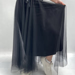 Gonna lunga in tulle MK04.015 NERO OFELIA 