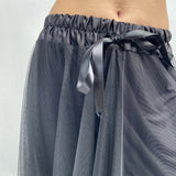 Gonna lunga in tulle MK04.015 NERO OFELIA 