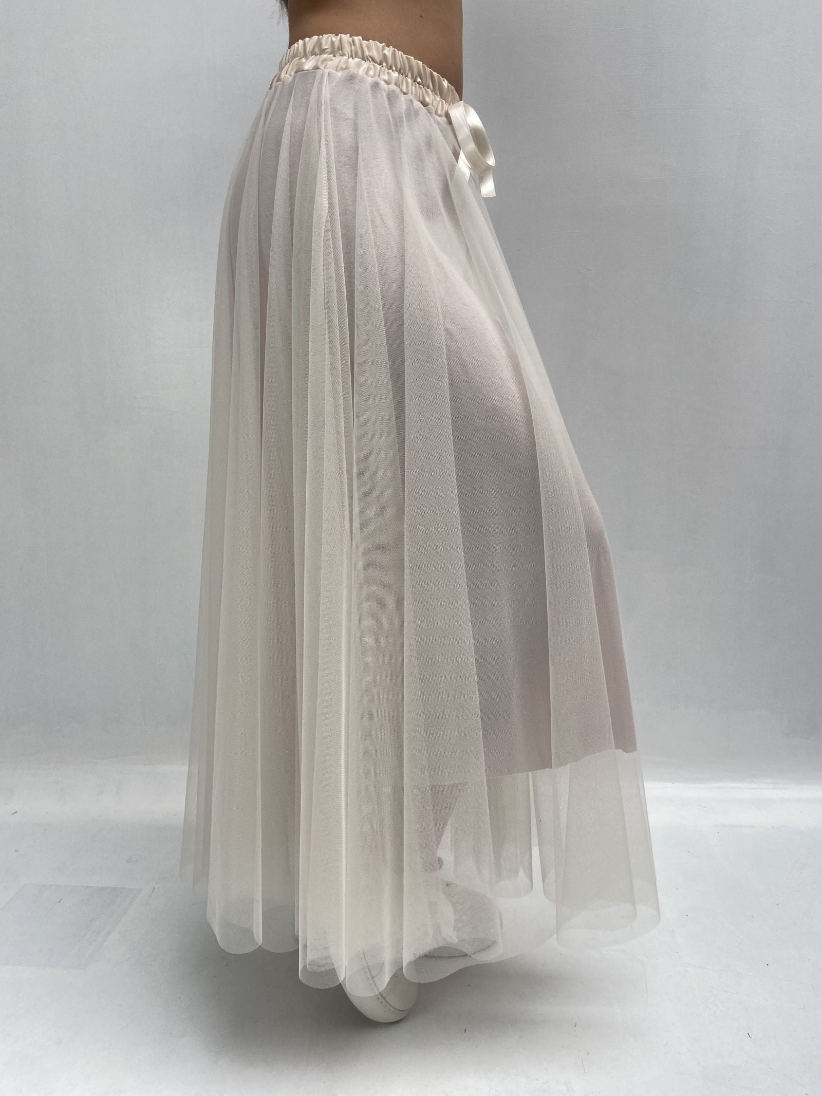 Gonna lunga in tulle MK04.015 PANNA OFELIA 