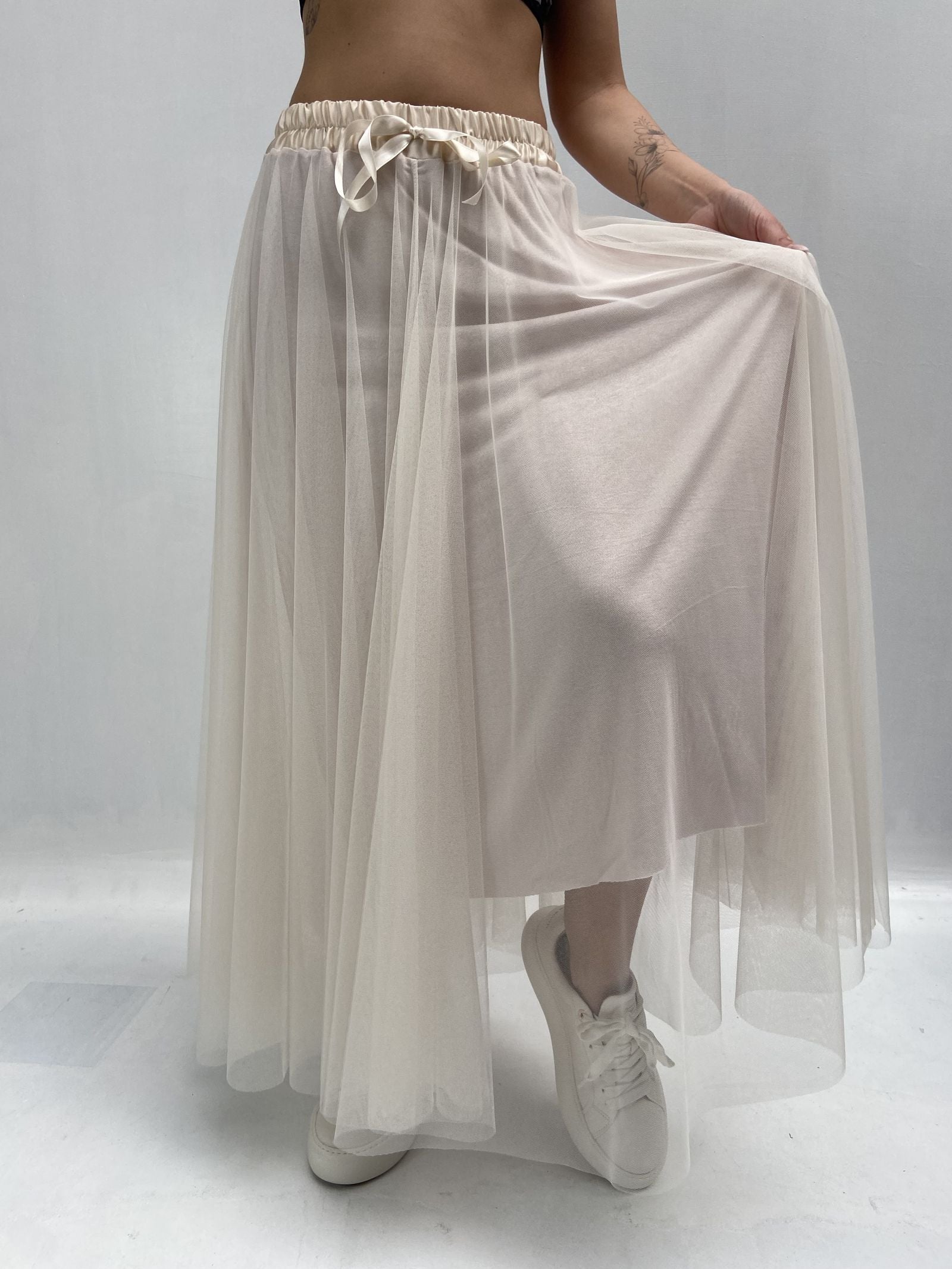 Gonna lunga in tulle MK04.015 PANNA OFELIA 