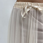 Gonna lunga in tulle MK04.015 PANNA OFELIA 