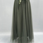Gonna lunga in tulle MK04.015 VERDE OFELIA 