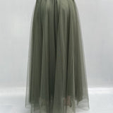 Gonna lunga in tulle MK04.015 VERDE OFELIA 