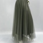 Gonna lunga in tulle MK04.015 VERDE OFELIA 