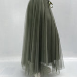 Gonna lunga in tulle MK04.015 VERDE OFELIA 