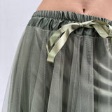 Gonna lunga in tulle MK04.015 VERDE OFELIA 