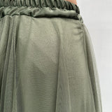 Gonna lunga in tulle MK04.015 VERDE OFELIA 