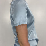 T-shirt lucida girocollo MM203633 AZZURRO OFELIA 
