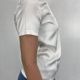 T-shirt lucida girocollo MM203633 BIANCO OFELIA 