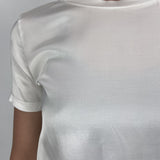 T-shirt lucida girocollo MM203633 BIANCO OFELIA 