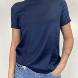 T-shirt lucida girocollo MM203633 BLU OFELIA 