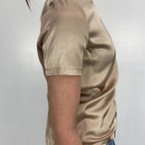 T-shirt lucida girocollo MM203633 CIOCCOLATO OFELIA 