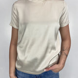 T-shirt lucida girocollo MM203633 CREMA OFELIA 