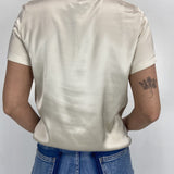 T-shirt lucida girocollo MM203633 CREMA OFELIA 