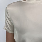 T-shirt lucida girocollo MM203633 CREMA OFELIA 