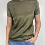 T-shirt lucida girocollo MM203633 MILITARE OFELIA 
