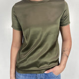 T-shirt lucida girocollo MM203633 MILITARE OFELIA 
