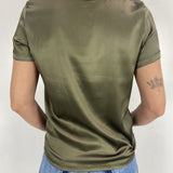 T-shirt lucida girocollo MM203633 MILITARE OFELIA 