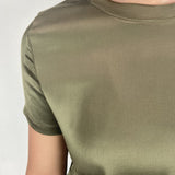 T-shirt lucida girocollo MM203633 MILITARE OFELIA 