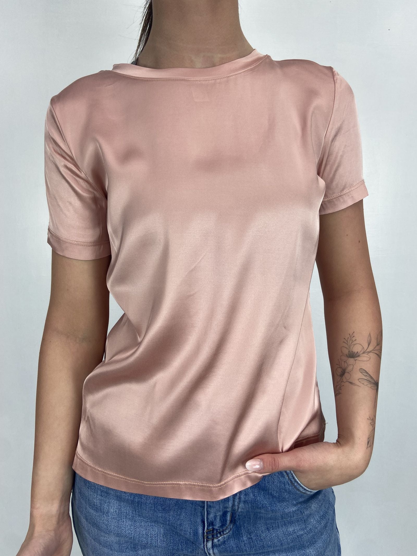 T-shirt lucida girocollo MM203633 ROSA OFELIA 