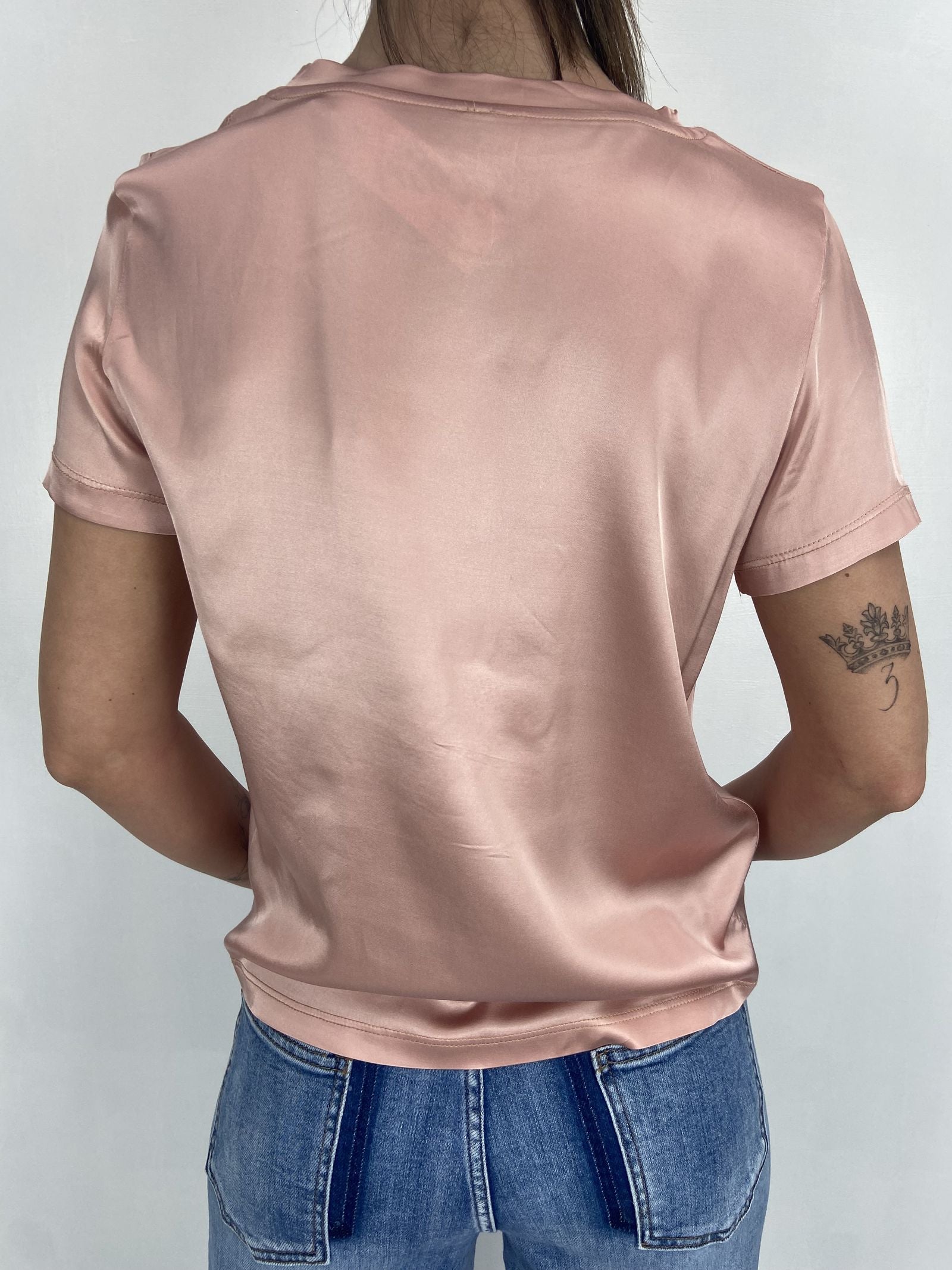T-shirt lucida girocollo MM203633 ROSA OFELIA 