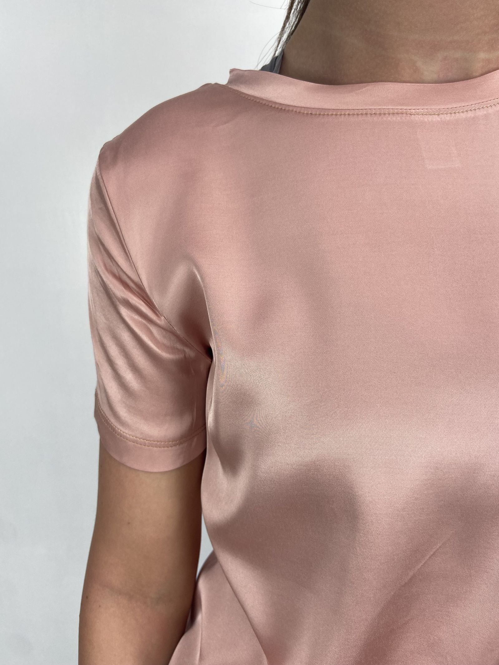 T-shirt lucida girocollo MM203633 ROSA OFELIA 