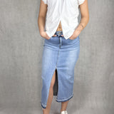 T- shirt scollo a V con manica a sbuffo OY6199 BIANCO OFELIA 