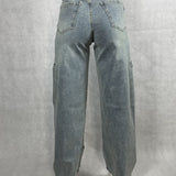 Jeans vita con tascone sulla gamba YW1128 DENIM OFELIA 