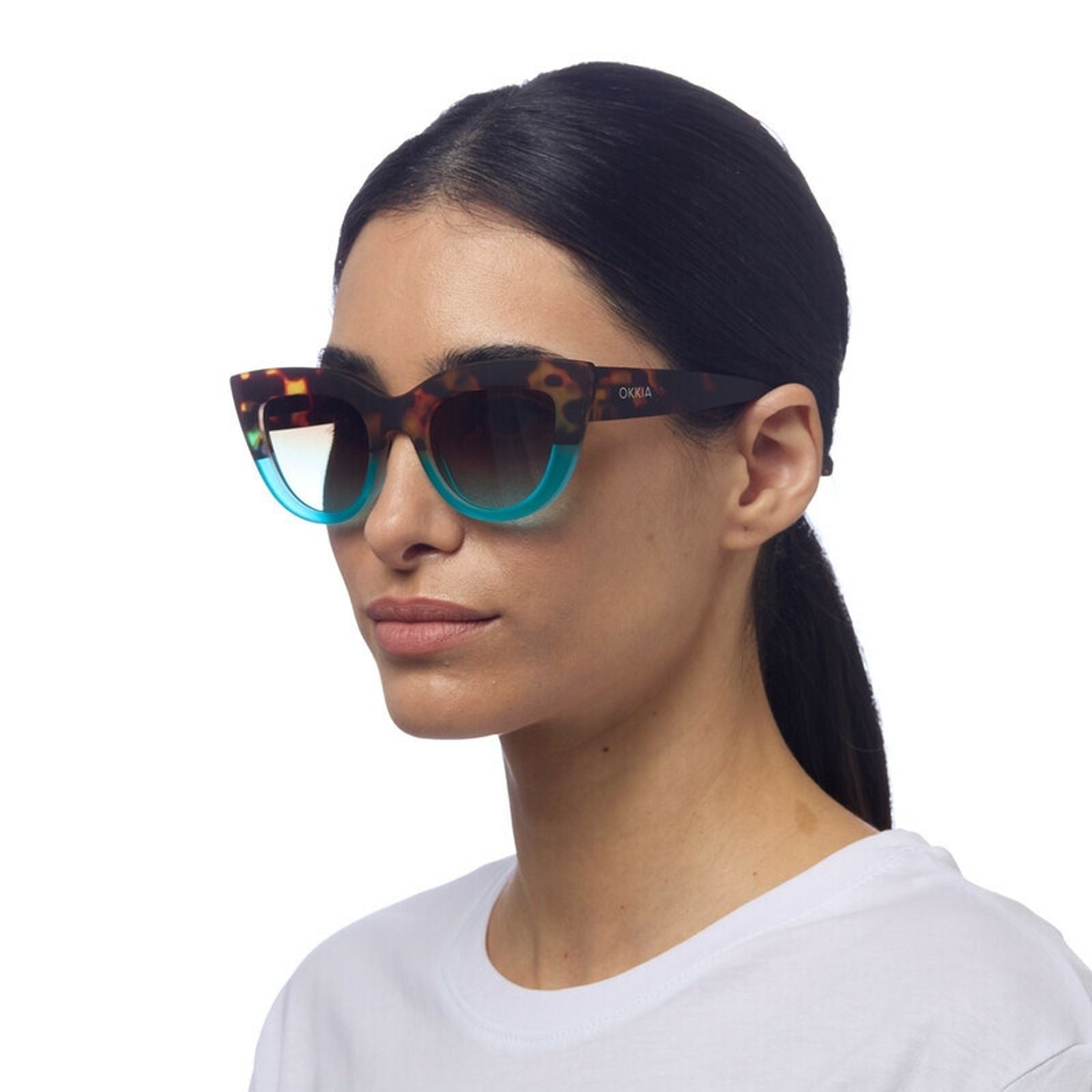 Occhiale da sole Claudia OK013HB AZZURROMARRONE OKKIA 