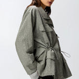 Parka tecnico con borchie 104598-A2BW I53 PINKO 