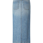 Gonna lunga in denim con spacco davanti 104628-A2EA PJE PINKO 