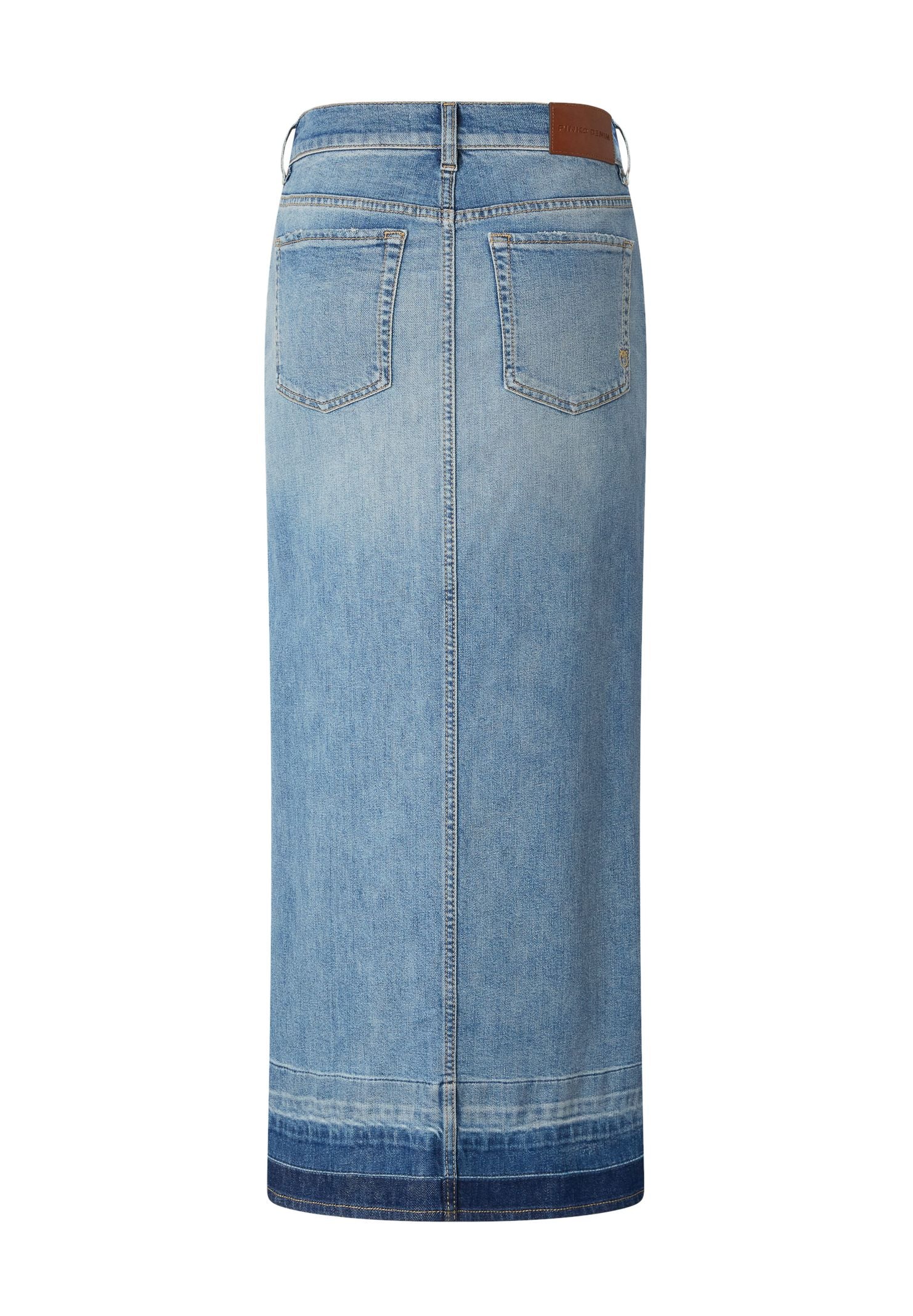 Gonna lunga in denim con spacco davanti 104628-A2EA PJE PINKO 