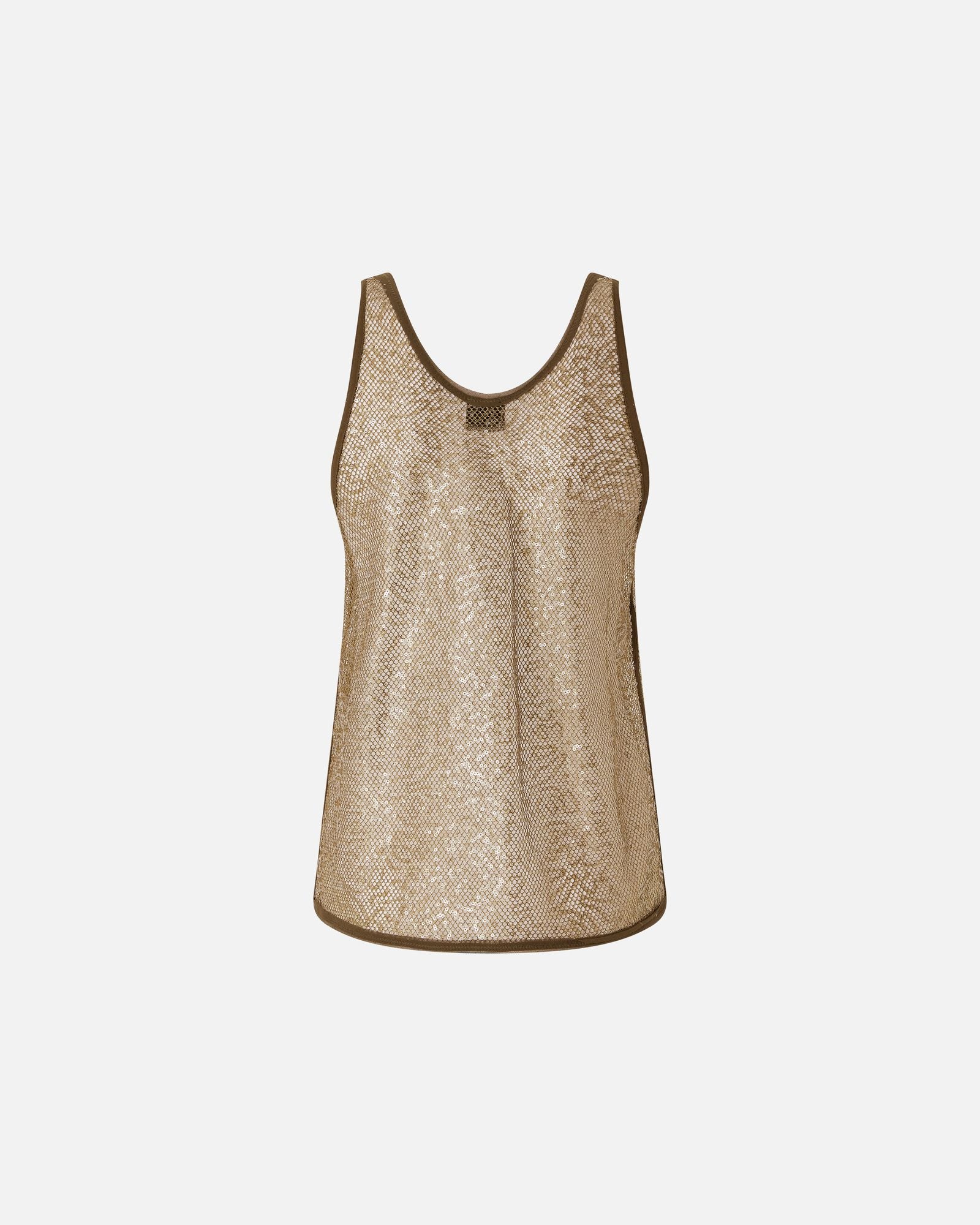 Top a rete con paillettes 104710-A2EX X26 PINKO 