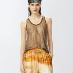Top a rete con paillettes 104710-A2EX X26 PINKO 