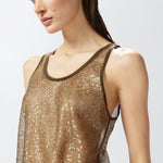 Top a rete con paillettes 104710-A2EX X26 PINKO 