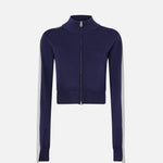 Felpa con zip in tessuto piquet 104738-A2FQ EZ1 PINKO 