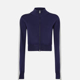 Felpa con zip in tessuto piquet 104738-A2FQ EZ1 PINKO 